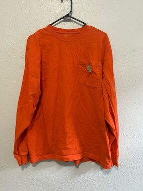 Carhartt Long Sleeve Pocket Tee - Bright Orange